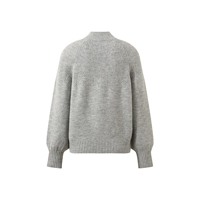 women's merino wool mock turtleneck sweater-1